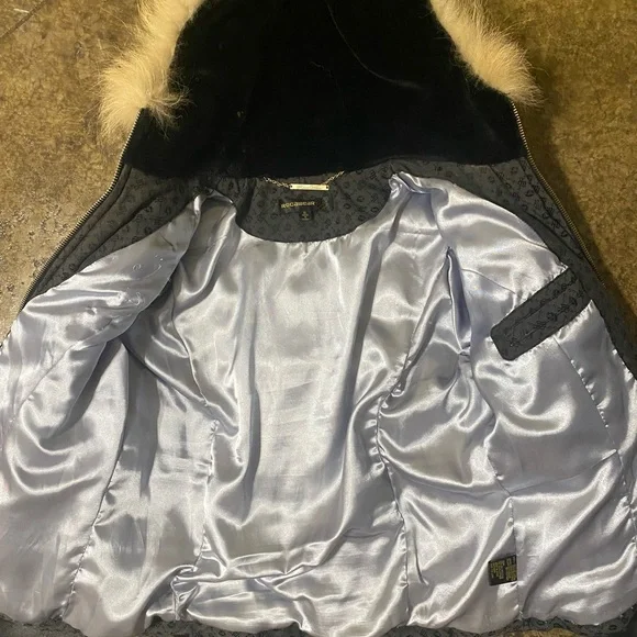 Rocawear Down Feather Fur Hooded Jacket